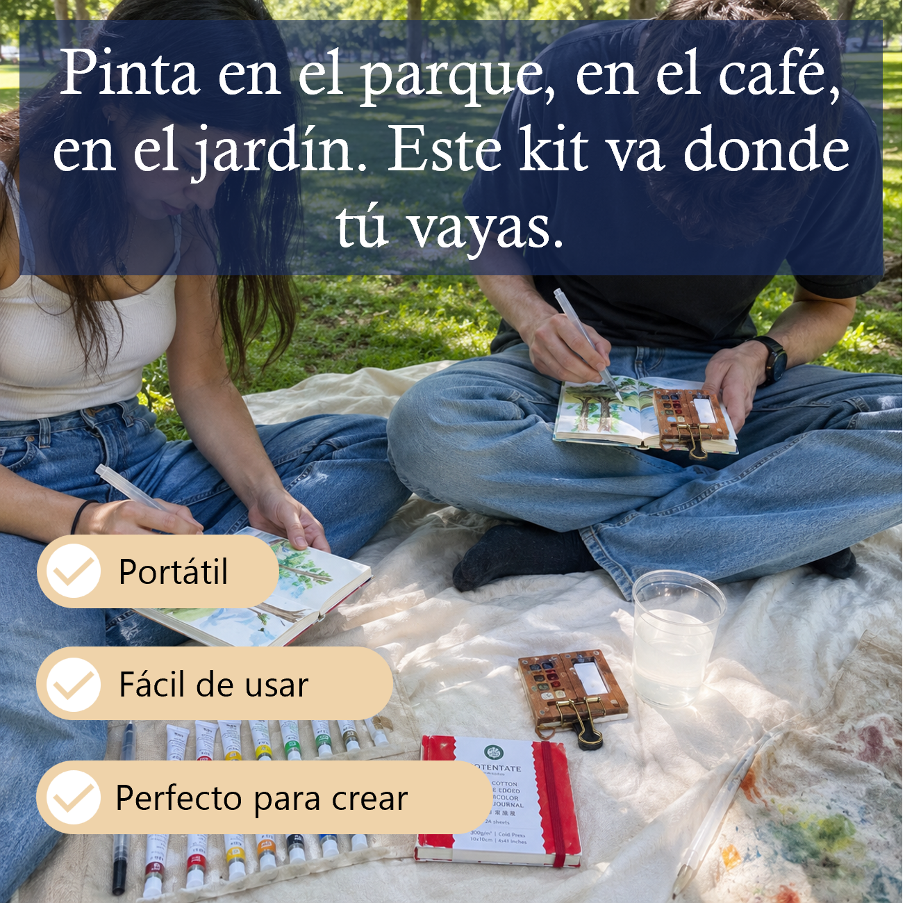Kit mini paleta de acuarela