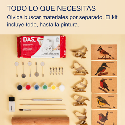 Kit de prendedores de pájaro chileno
